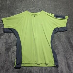 Eastern Mountain Sports EMS Mens Large Cycling Jersey Lime Green Gorpcore Hiking